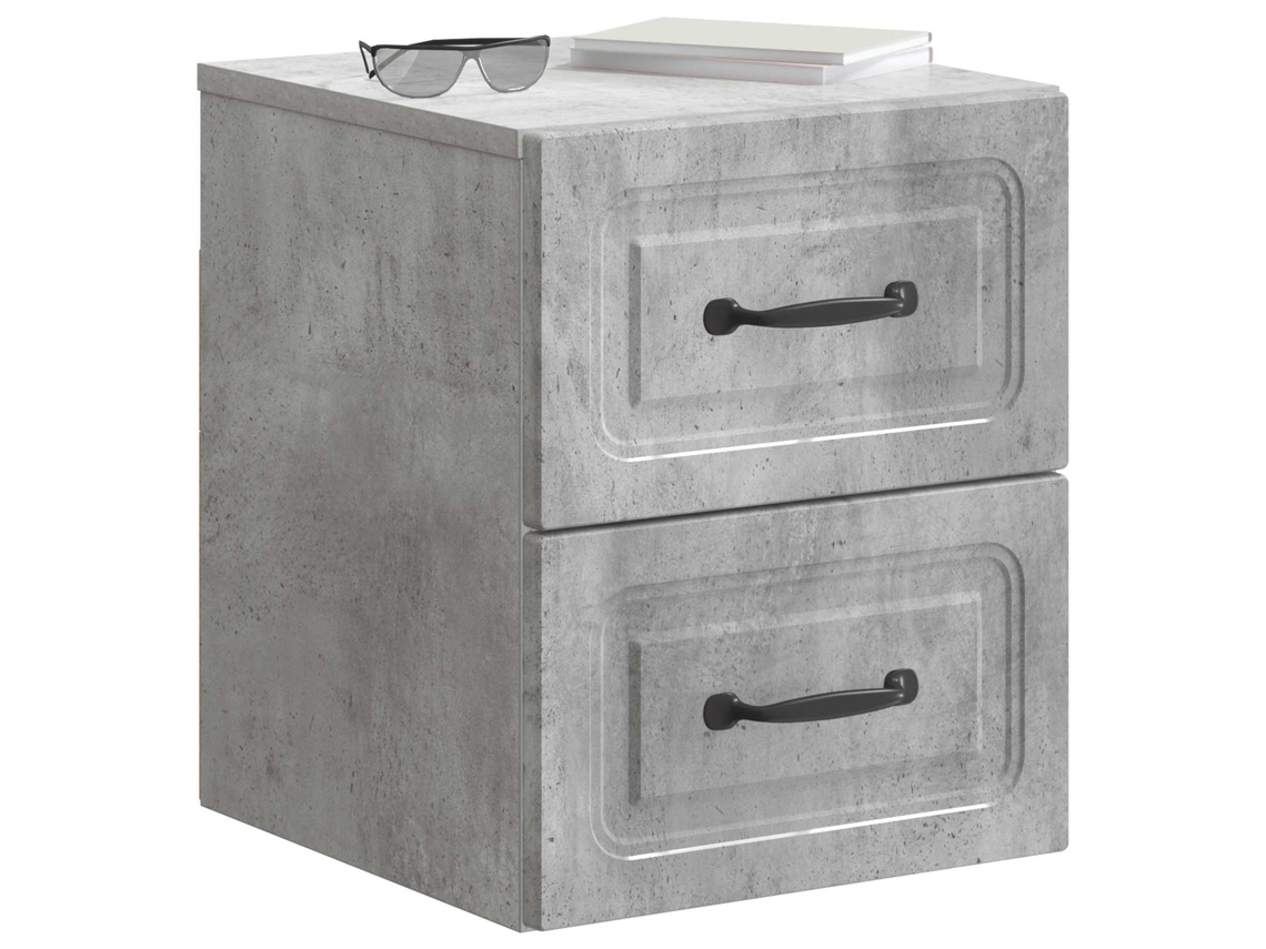 Maison Exclusive - Mesita De Noche De Pared 2 Pcs Gris Hormigón 34,5 X 33 X 40 Cm