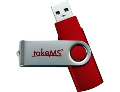 Takems Mem-Drive Mini Rubber 64Gb Unidad de memoria USB Usb Tipo-A 2.0 Rojo