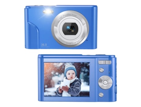 Cámara Compacta Digital TURMIN Dc311Af 48Mp Resolución HD Pantalla de 2,4 Pulgadas Azul