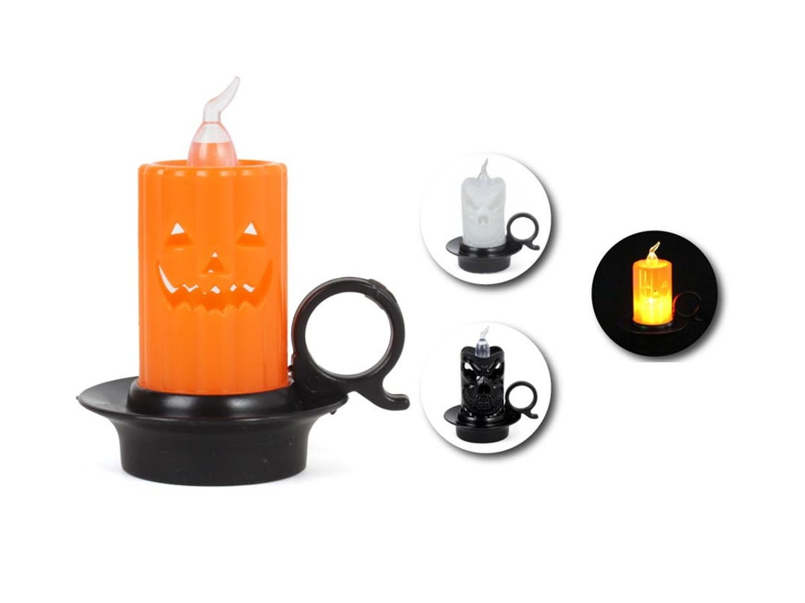Candelabro Halloween con luz en modelo surtidos de 7x8 cm