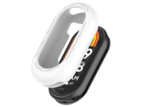 Funda protectora para reloj Xiaomi Mi Band 8 de silicona de color puro (blanco)
