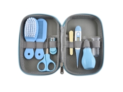 Set De Higiene Para Bebé Con Cepillo, Cortaúñas Y Limpiador Nasal - Azul