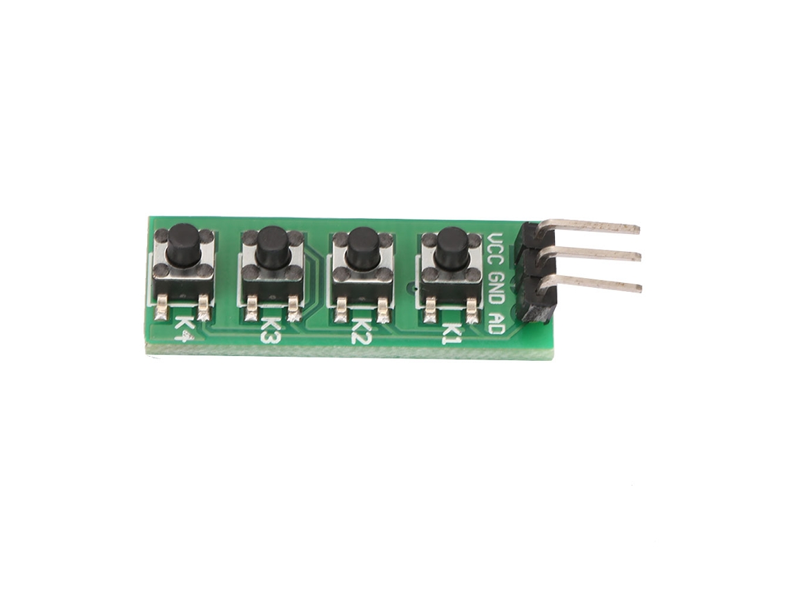 Módulo De Teclado De 4 Botones Para Proyectos Electrónicos Diy En Protoboard