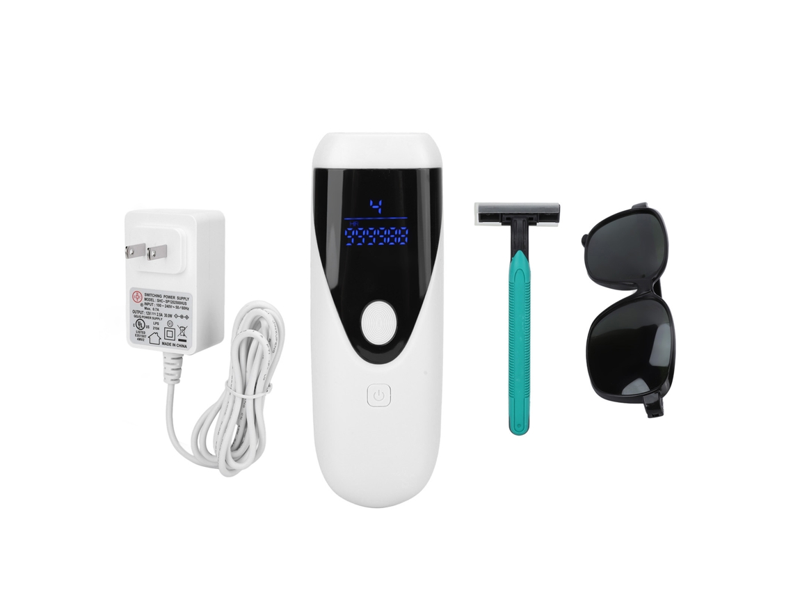 Dispositivo De Depilación Ipl Para Hombre Y Mujer Depilador Painless Doméstico Brazos Piernas 100‑240v Plug Us Blanco Y Negro