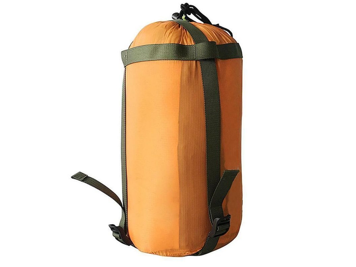 Bolsa De Almacenamiento Para Sacos De Dormir Impermeable Nylon Camping Senderismo 380x180x180mm Naranja
