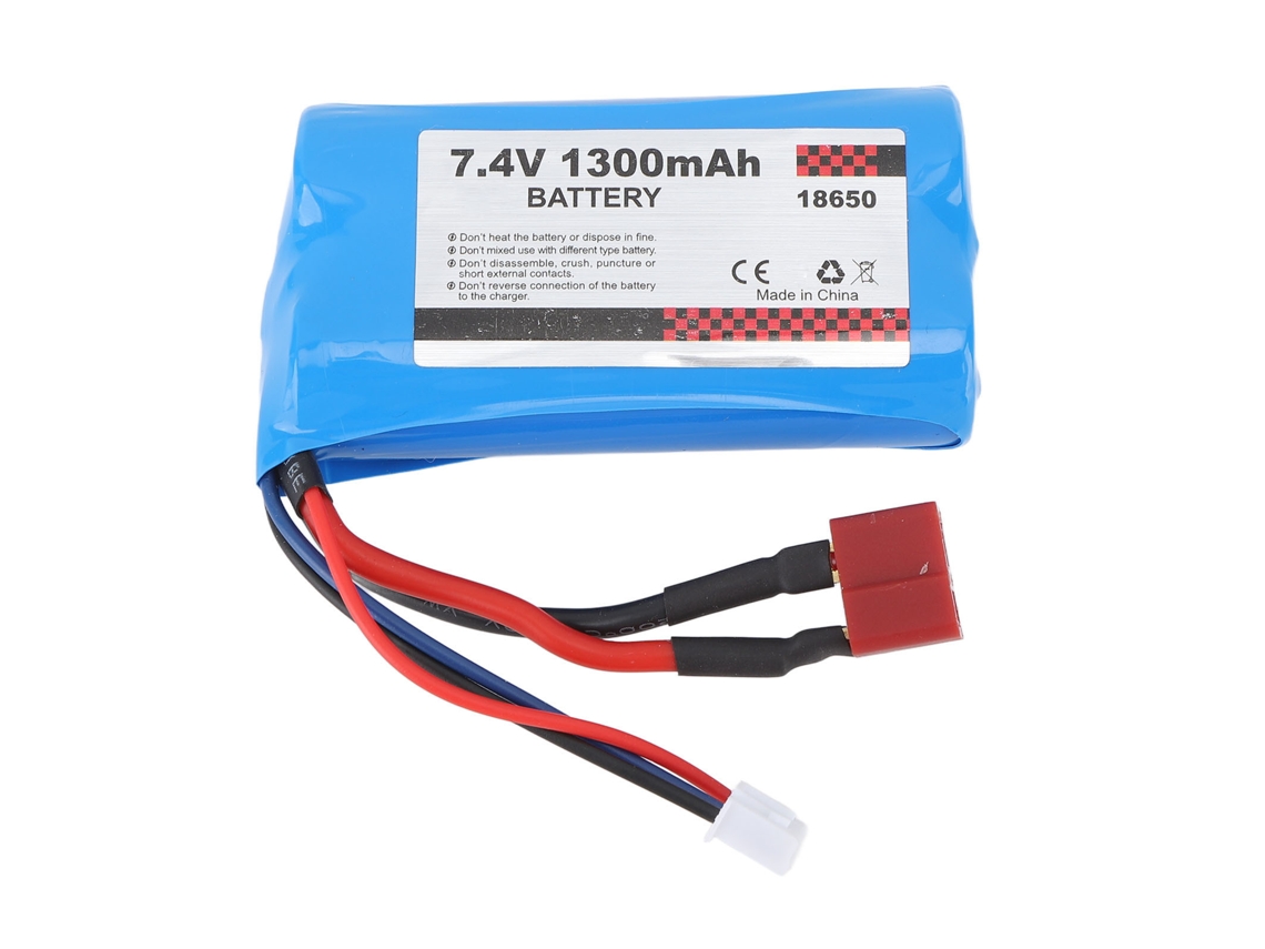 Batería Recargable Li Ion 18650 7.4v 1300mah 10c Para Coche Rc Scy 16101 16102 16103 1/16