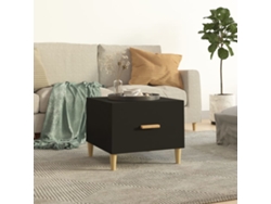 Mesa De Centro | Mesa De Café | Mesa De Salón Madera Contrachapada Negro 50x50x40 Cm