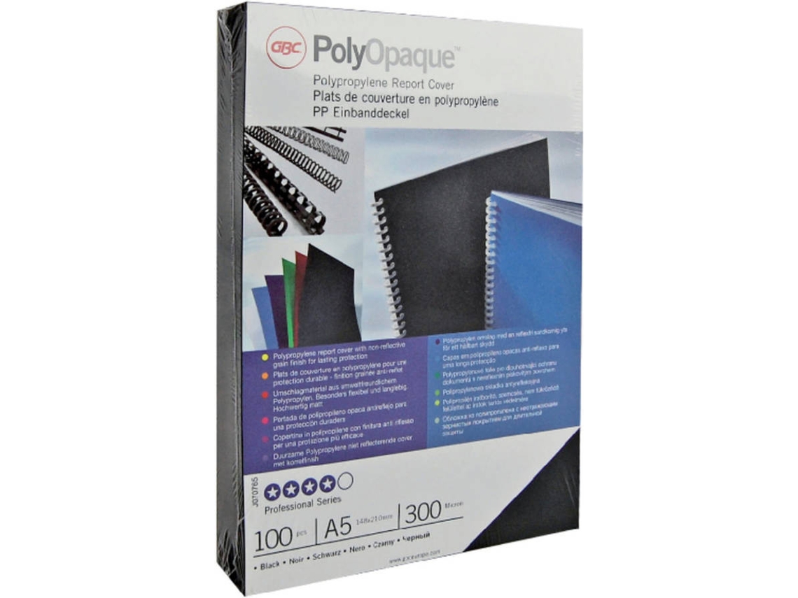 Cubiertas para Encuadernación GBC PolyClearView A4 Polipropileno (300 Mícrones)