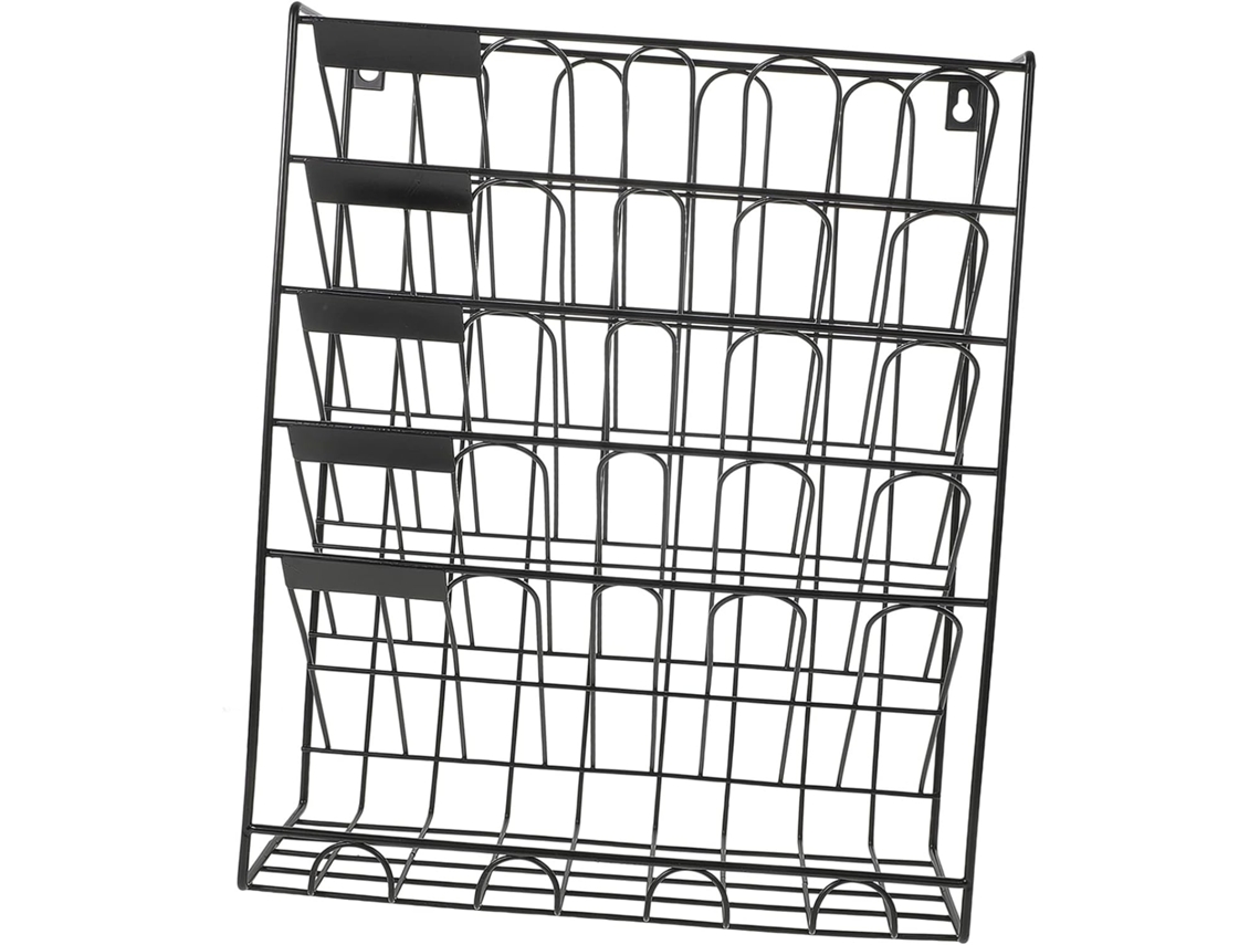 Organizador De Pared De Hierro Negro Para Oficina Y Pared, Estante De Almacenamiento
