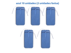 (azul, 10 Piezas, 5x9cm) Parches De Electrodos No Tejidos, 5x9cm, Con Conector De 2mm