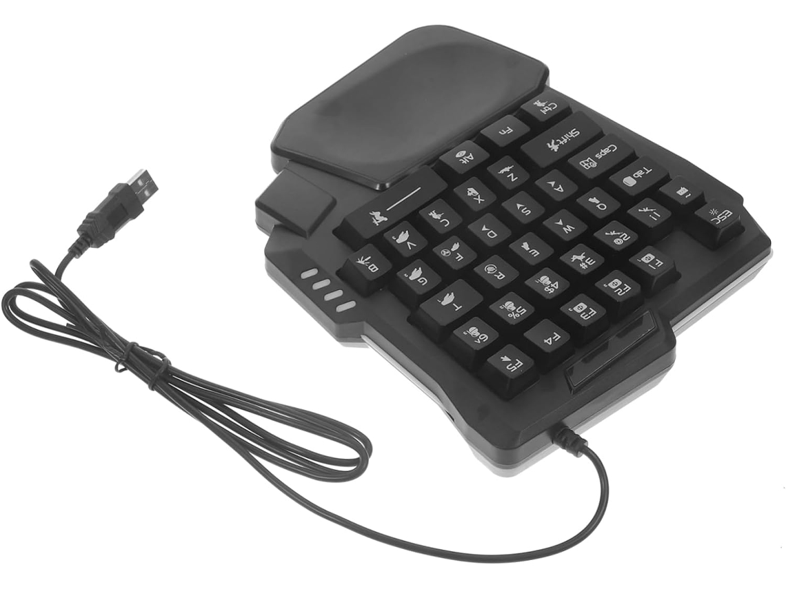 Teclado Mecánico Práctico Compacto Retroiluminación Construcción Abs 35 Teclas Fácil Instalar Juegos Pc