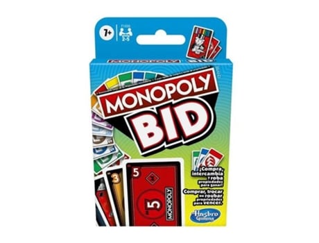 Juego Educativo HASBRO Monopoly Bid (Edad Mínima: 7 Años - 1,91 x 9,21 x 14,29 cm)