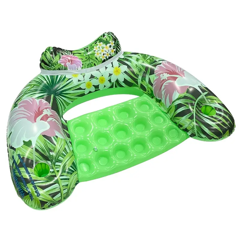 Tumbona inflable Contour con reposacabezas, ultra cómoda y fresca, color verde, chrui
