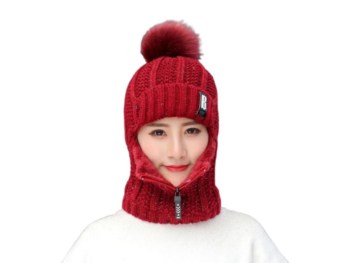 Gorro de punto para mujer, cortavientos con cremallera, modelo 2026, ideal para la pesca, con un ala suave y cálida para las orejas.