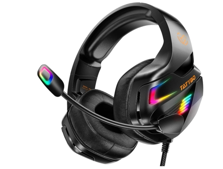 Auriculares Gaming para PS5, PS4, PC con Micrófono con Cancelación de Ruido, con 4 Modos de Luz RGB CHRONUS XW3 (Negro)