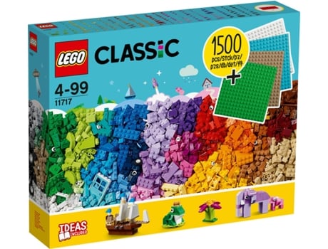 LEGO Classic: Tableros, Ladrillos y Piezas (Edad Mínima: ‍4 - 1504 Piezas)