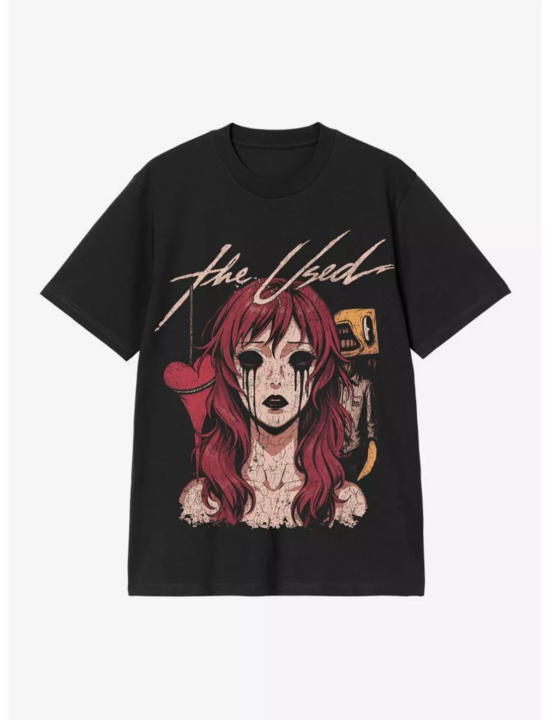 Rockinstone The Used Woman Mascara Tears T-shirt Unisex Adults Size:l