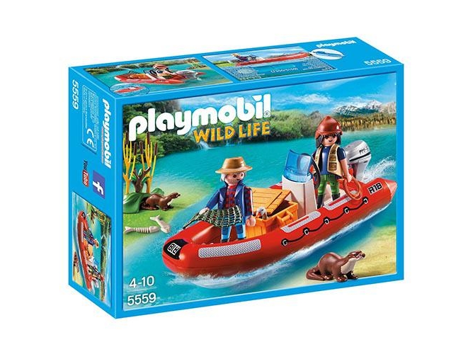 PLAYMOBIL Bote Hinchable Con Exploradores