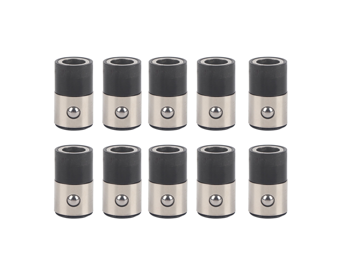 10 anillos magnéticos para puntas de destornillador de 1/4'' (6,35 mm), 21 mm de diámetro, resistentes y extraíbles.