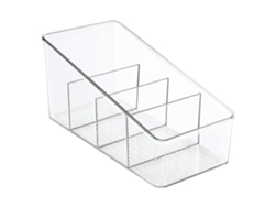 Caja organizadora transparente de cuatro capas, ideal para guardar alimentos, productos de repostería y cosméticos en la cocina MDUG