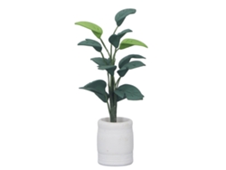 Miniatura De Planta En Maceta Con Hojas De Bonsái, Decoración Para Casa De Muñecas A Escala 1:12