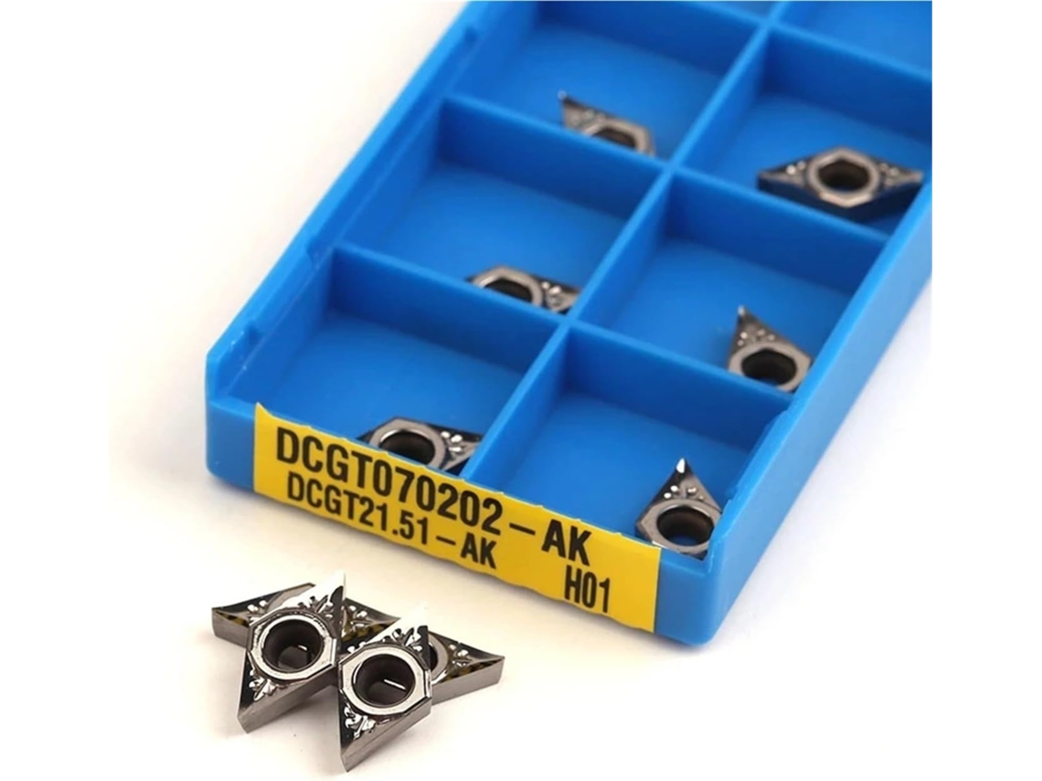 Cabezal de corte de aleación metálica, 10 piezas, insertos de carburo, torneado CNC (DCGT11T304 AK H01, 50 piezas)