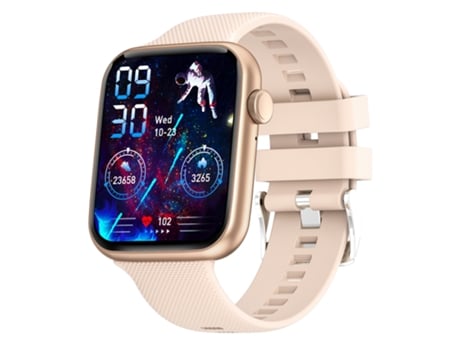 Smartwatch HT15 1.85 '' Banda de silicona impermeable IP67, compatible con llamadas Bluetooth / monitoreo del sueño (dorado)