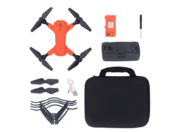Dron S80 Rc Con Doble Cámara 4k Hd, Modelo Aéreo Plegable, 4 Ejes, Para Niños De 14 Años En Adelante, Naranja, 2 Baterías.