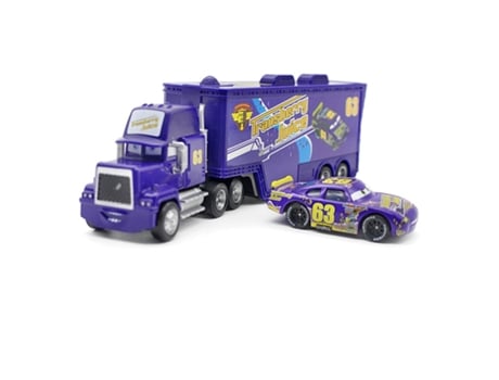 Disney pixar car toys lightning mcqueen number racer mack uncle truck 1:55 diecast metal car model toy boy birthday gift