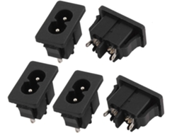 Enchufe/toma De Corriente Iec 320c8 De 2 Pines, Entrada De 250 V Ca Y 5 A (5 Unidades)