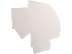 Papel De Recambio Sin Líneas Para Carpetas Blancas De Anillas Desmontables.