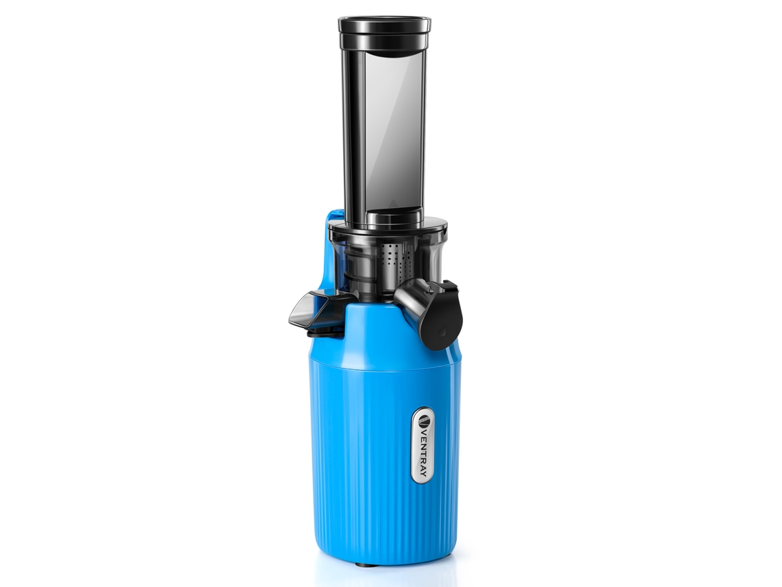 VENTRAY Essential Ginnie Juicer Exprimidor compacto pequeño de prensa en frío 60 Rpm Exprimidor de baja velocidad Azul cielo