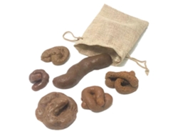 Juego de 6 cocos de juguete realistas de Mali para bromas y travesuras de Halloween y el Día de los Inocentes.