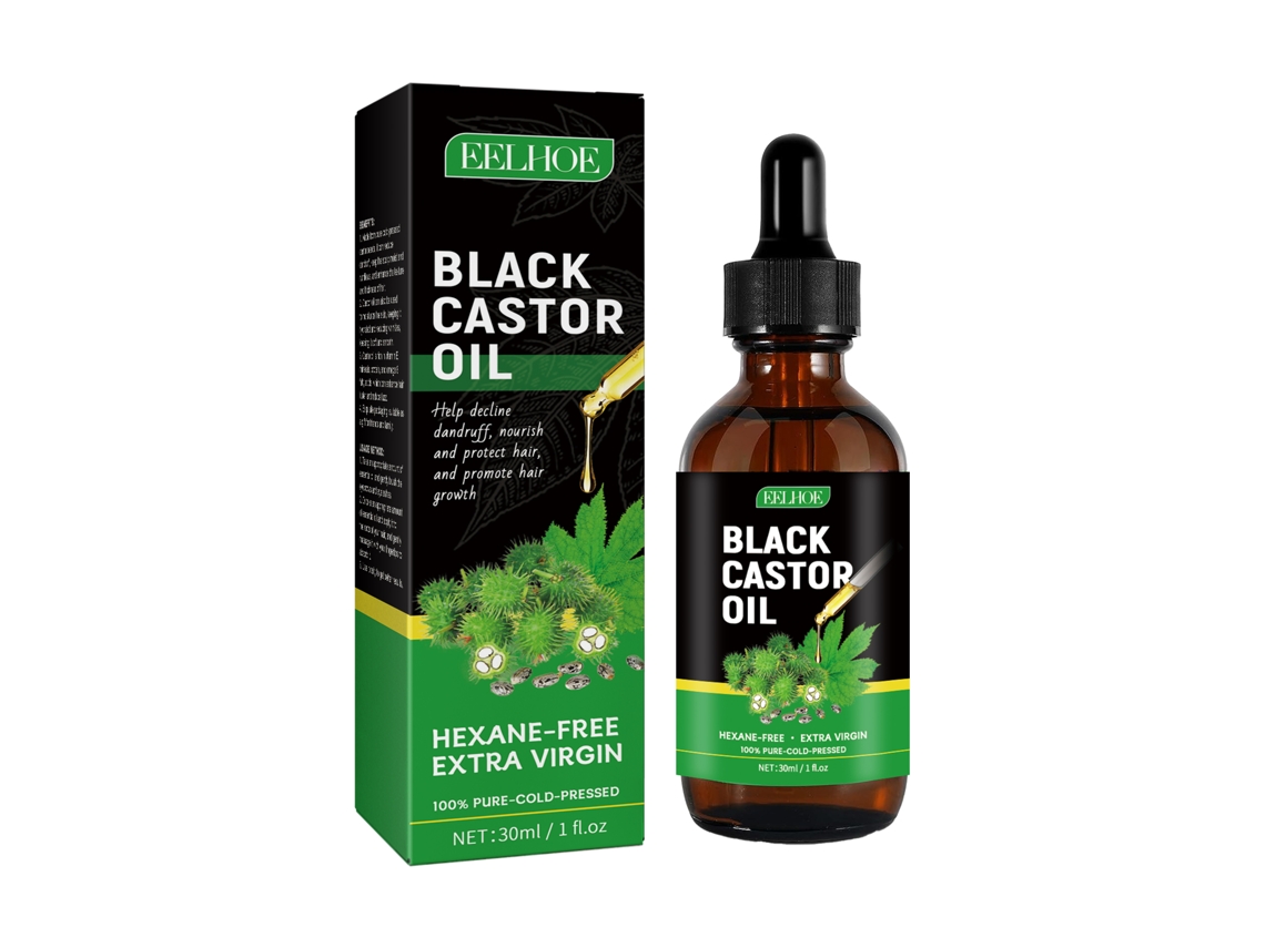Aceite esencial de ricino para el cuidado y crecimiento del cabello.