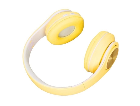 HURRISE Auriculares plegables con cancelación de ruido y luz colorida para teléfono y computadora portátil