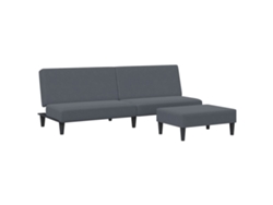 Sofá cama con patas, convertible en sofá, tela de terciopelo gris Lovely Home (200 x 84,5 x 69 cm)