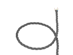 Cable Textil Eléctrico Trenzado Blanco y Negro