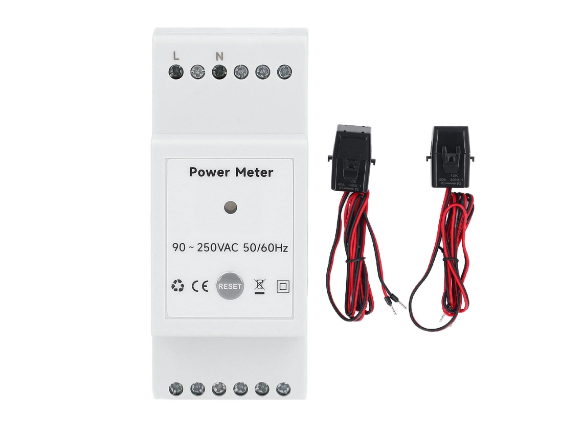 Yncm2026-medidor De Energía Wifi Con 2 Transformadores De Corriente 80a Monofásico Para Sistema Solar Pv 90-250vac