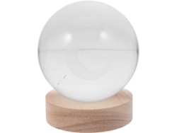 Lámpara De Noche Led Con Forma De Luna Y Base Natural, Lámpara Usb Para Habitación Infantil, Iluminación Suave Y Cambiante.