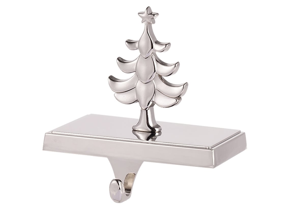Gancho De Metal Plateado Para Calcetines Navideños, Árbol De Navidad, Decoración De Chimenea, Antideslizante, Ergonómico, Para Uso Diario.