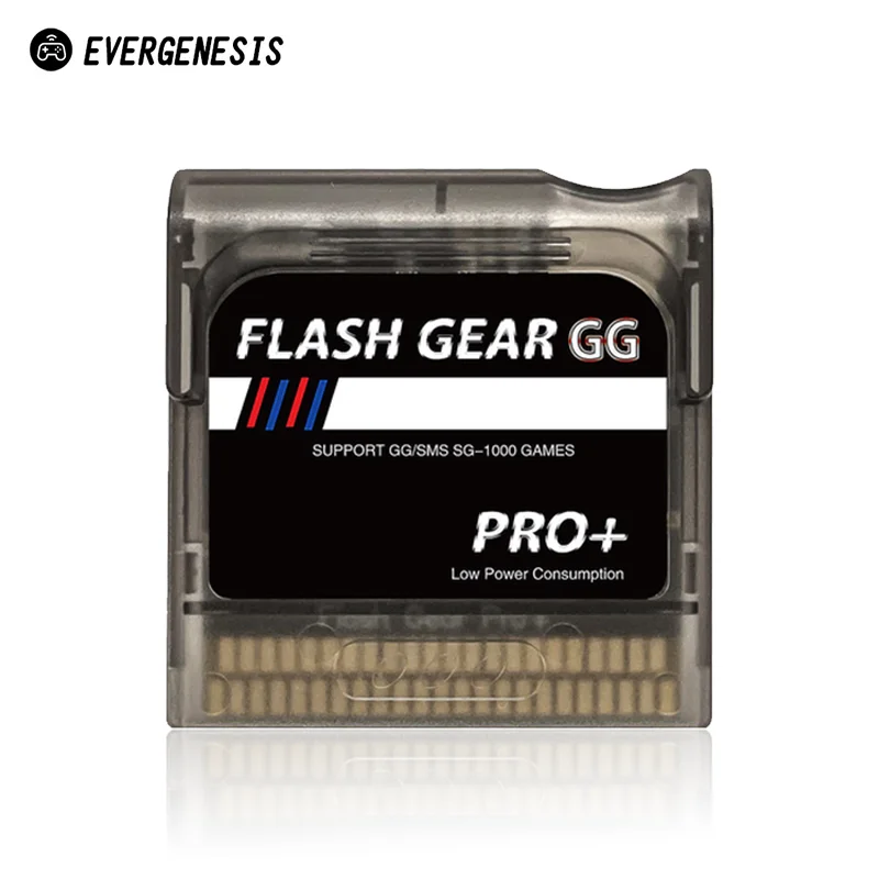 Cartucho de juego Game Gear Flashmaster con tarjeta TF de 4 GB, precargado con más de 1000 juegos para Sega Game Gear GG, transparente