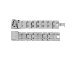 Correa de metal ajustable con diamantes de imitación para Fitbit Charge 2 (plata)