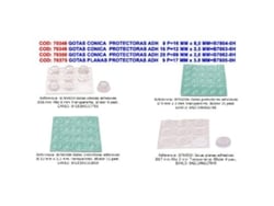 Brinox gotas conica protectoras adh   9 p 16 mmx8,0 mm b7804-oh