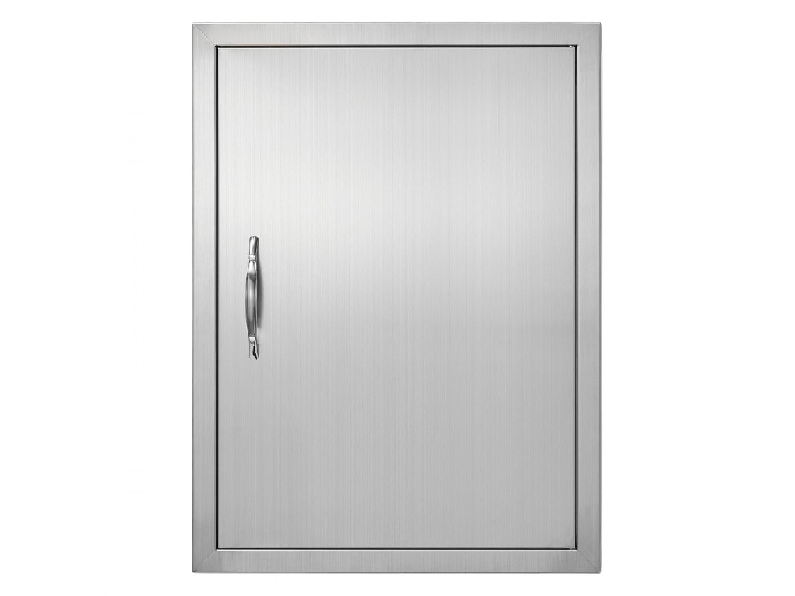 Puerta de cocina exterior de acero inoxidable de 508 x 686 mm con instalación reversible Tekmaquinas