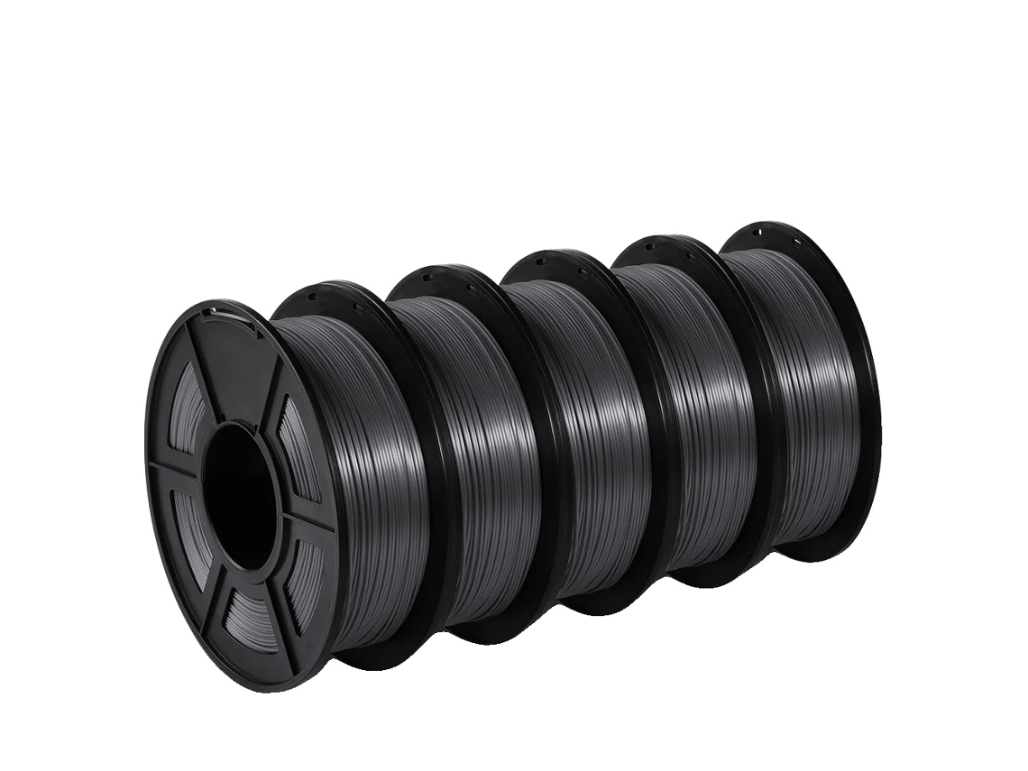 Filamento PLA para impresora 3D, acabado seda, 5 kg, negro seda, OEM