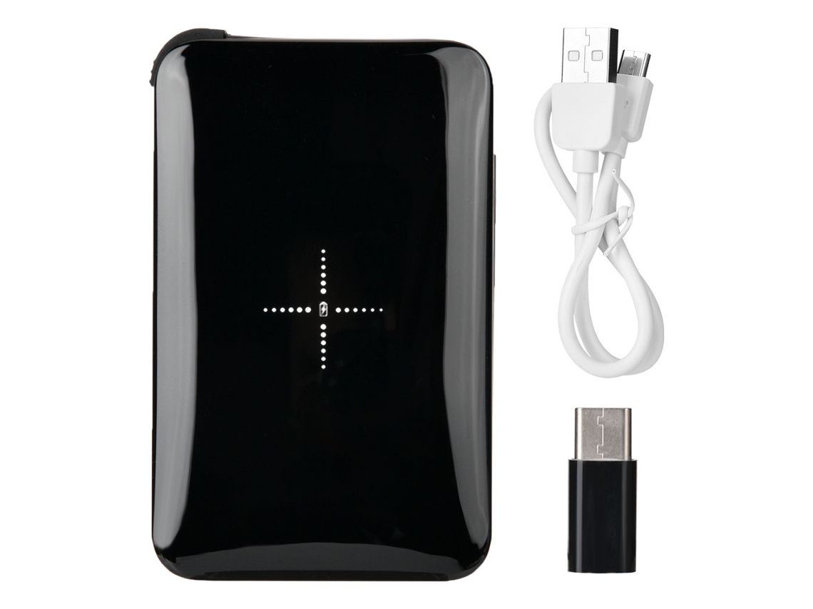 Cargador Inalámbrico Ultrafino 10000mah Cargador De Teléfono De Carga Inalámbrica Rápida Rojo