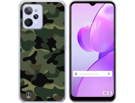 Carcasa para Realme C31 TUMUNDOSMARTPHONE Dibujos Camuflaje Multicolor