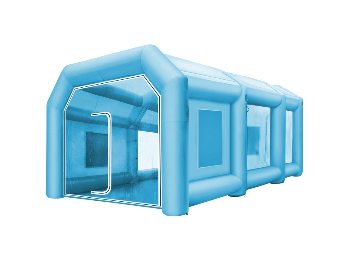 VEVOR Tienda de Pintura Inflable en Aerosol para Cabina de Pintura 8 x 4,5 x 3 m