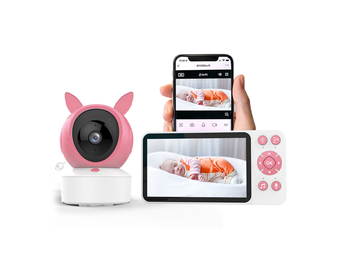 Interfone Para Bebê Ohpa C8 Rosa