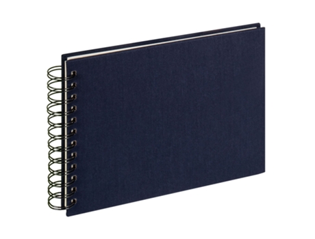 spiral bound album Cloth, 23x17 cm, dark blue
